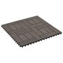 Voir la diapositive 2 : VIDAXL Carreaux de terrasse 22 pcs 30 x 30 cm 2 m^2 WPC Marron fonce