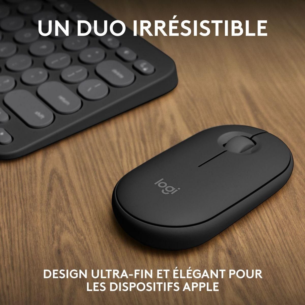 Logitech Clavier + Souris Pebble 2 pour Mac M350s+K380s Graphite
