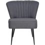 Voir la diapositive 2 : VIDAXL Chaise de cocktail gris fonce tissu