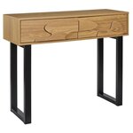 The Home Deco Factory Console 2 tiroirs CALYPSO - Beige