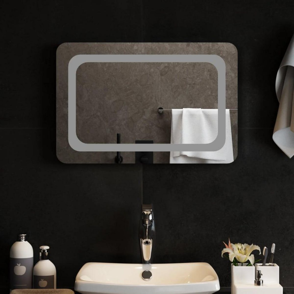 VIDAXL Miroir de salle de bain a LED 60x40 cm