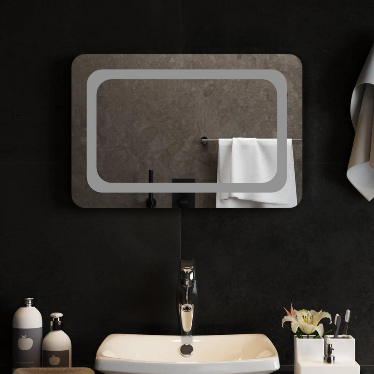 VIDAXL Miroir de salle de bain a LED 60x40 cm