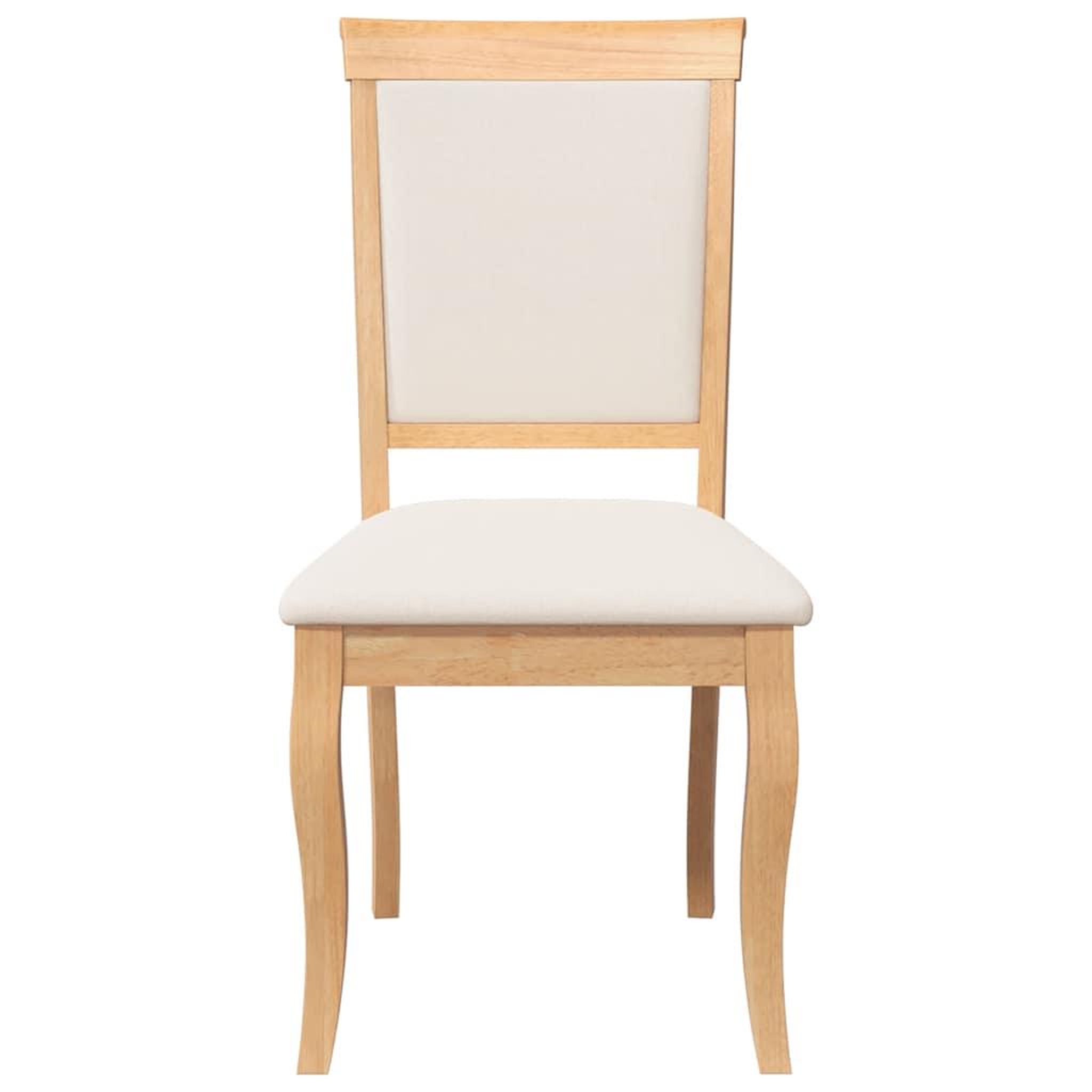 Voir la diapositive 5 : VIDAXL Chaises a manger coussins 2 pcs naturel bois massif caoutchouc