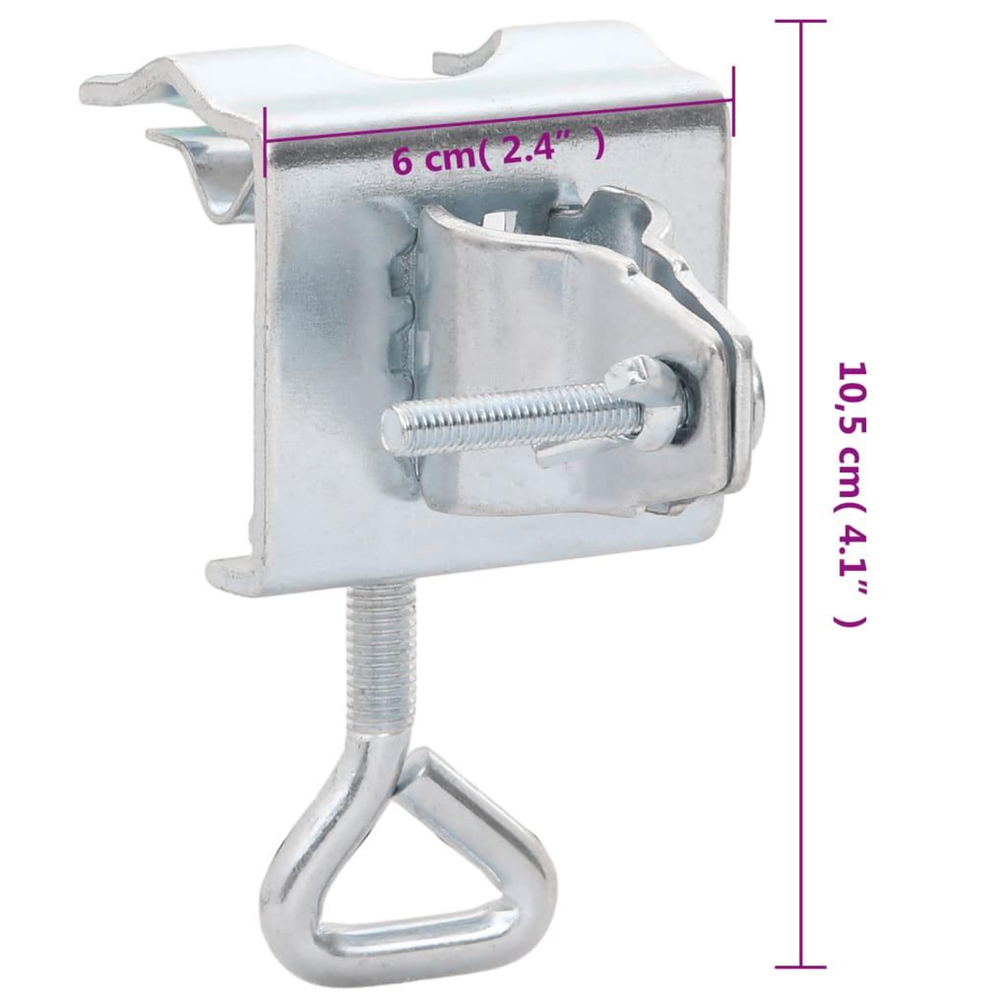 Voir la diapositive 6 : VIDAXL Pinces a parasol pour balcon 2 pcs 32 mm acier