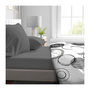 Voir la diapositive 2 : HOME LINGE PASSION Drap housse - HOME LINGE PASSION - HP71774 - 180 x 200 cm + 30 cm bonnet - Microfibre - 82 g - Gris anthracite