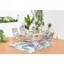 CONCEPT USINE Table de jardin extensible en alu 8 pers + 4 chaises MOLVINA