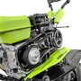 VITO Motoculteur à essence 212 cm3 7CV moteur 4T Transmission courroie Larg 70-85cm Motobineuse avec Buteur + Jeu de fraises VITO