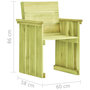 Voir la diapositive 6 : VIDAXL Chaise de jardin Bois de pin impregne