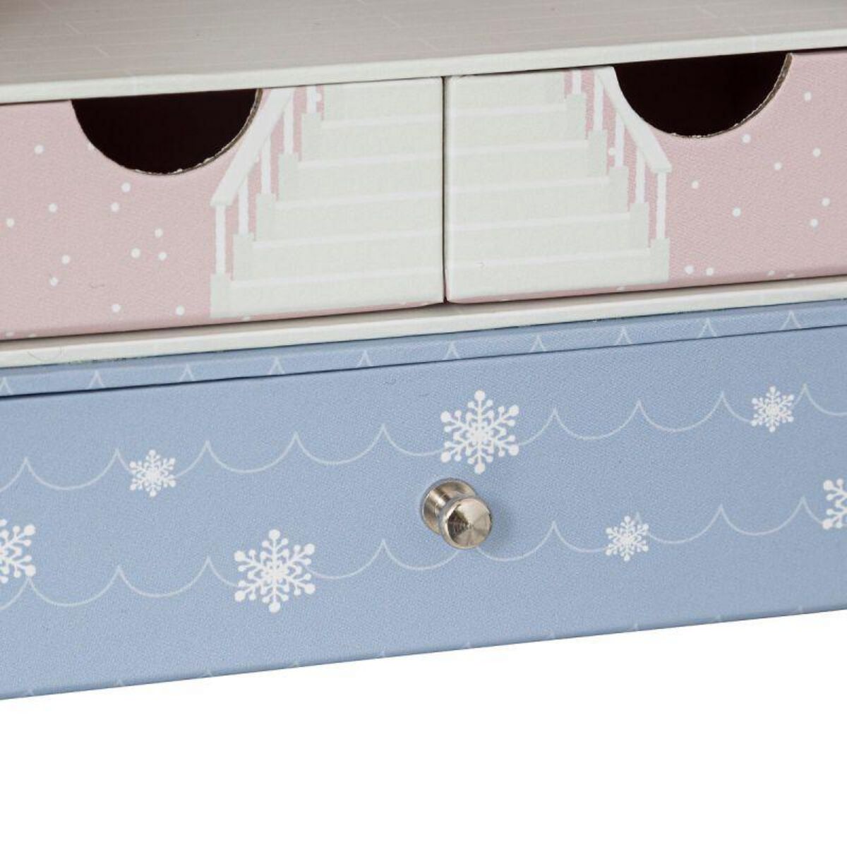  Boîte à Bijoux Enfant  Hiver  24cm Rose & Bleu