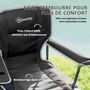 Voir la diapositive 4 : OUTSUNNY Chaise de camping pliante rembourrée - porte-gobelets, poches latérales rangement - sac transport inclus - noir