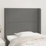 Voir la diapositive 1 : VIDAXL Tete de lit avec oreilles Gris 103x16x118/128 cm Similicuir