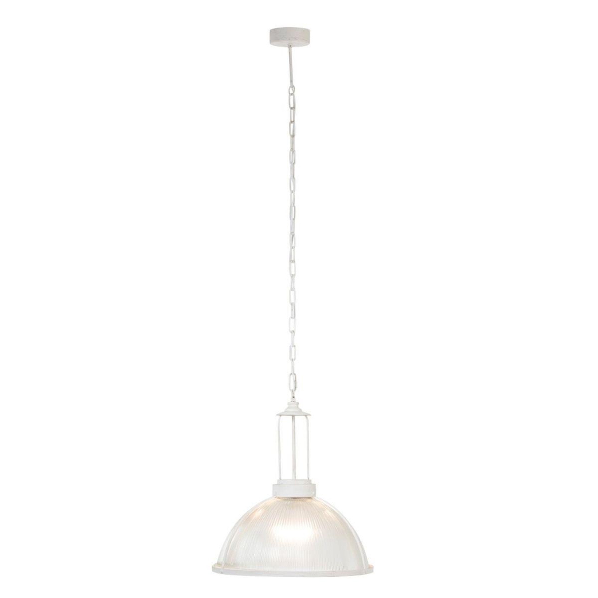 Voir la diapositive 2 : J-LINE Lampe Suspension Ronde  Tevo  47cm Blanc