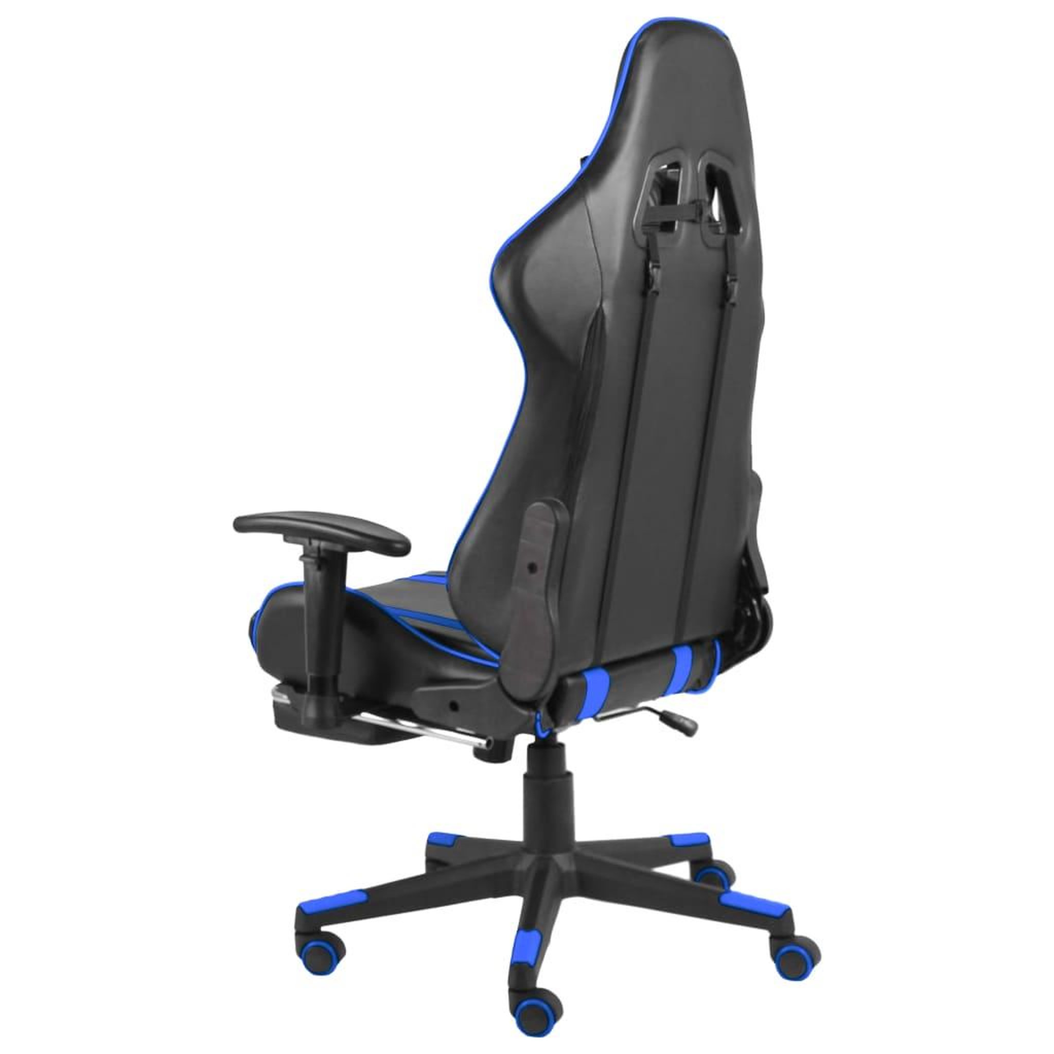 Voir la diapositive 4 : VIDAXL Chaise de jeu pivotante avec repose-pied Bleu PVC