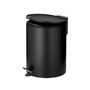 Voir la diapositive 2 : Kela line Poubelle à pédale 5l noir - 23702