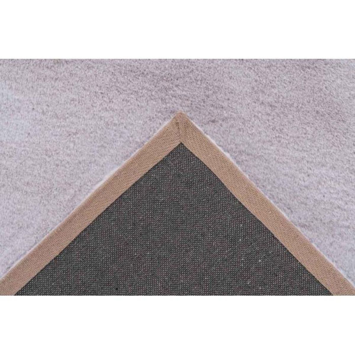 Paris Prix Tapis à Poils Longs Uni  Saika  Rose & Blanc