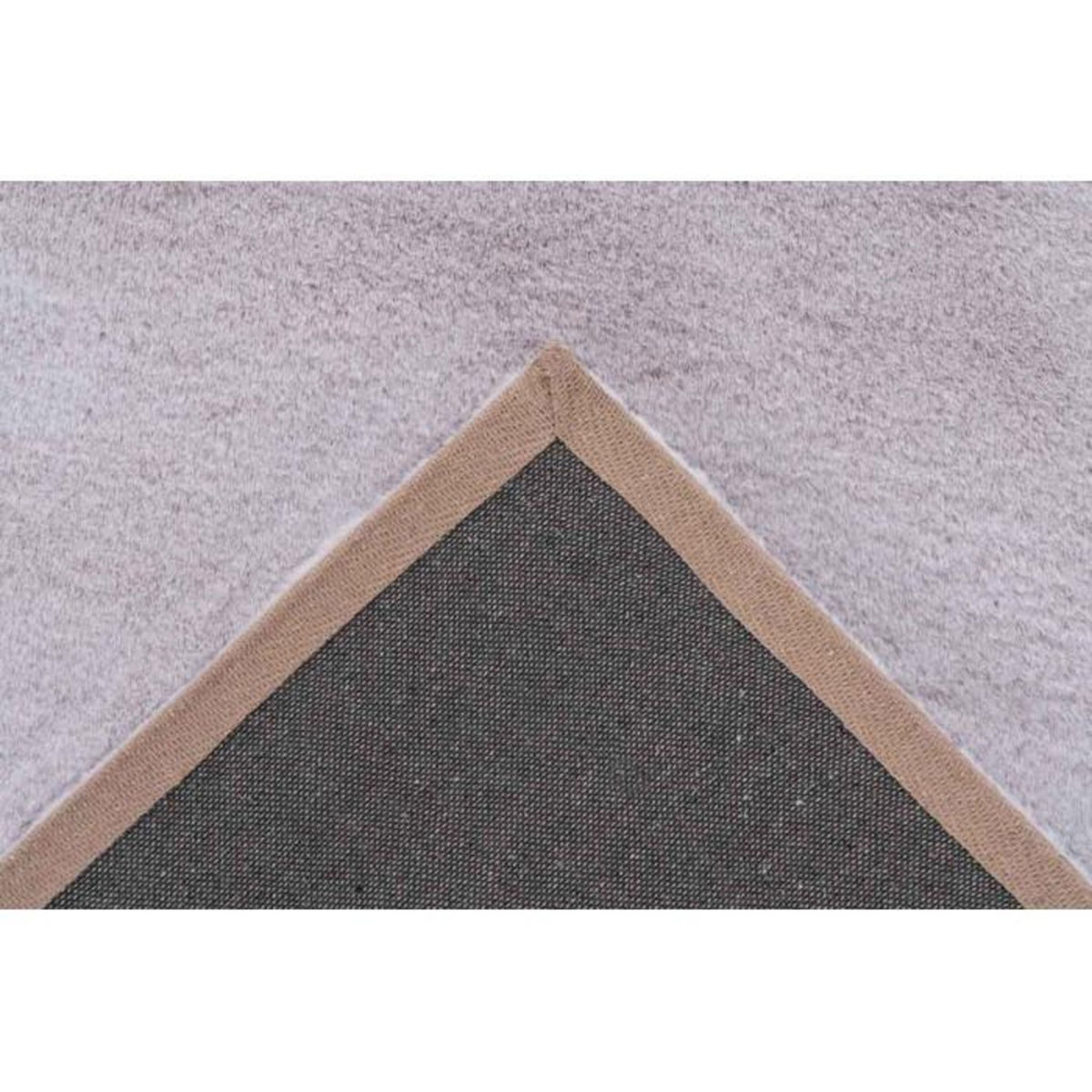 Paris Prix Tapis à Poils Longs Uni  Saika  Rose & Blanc