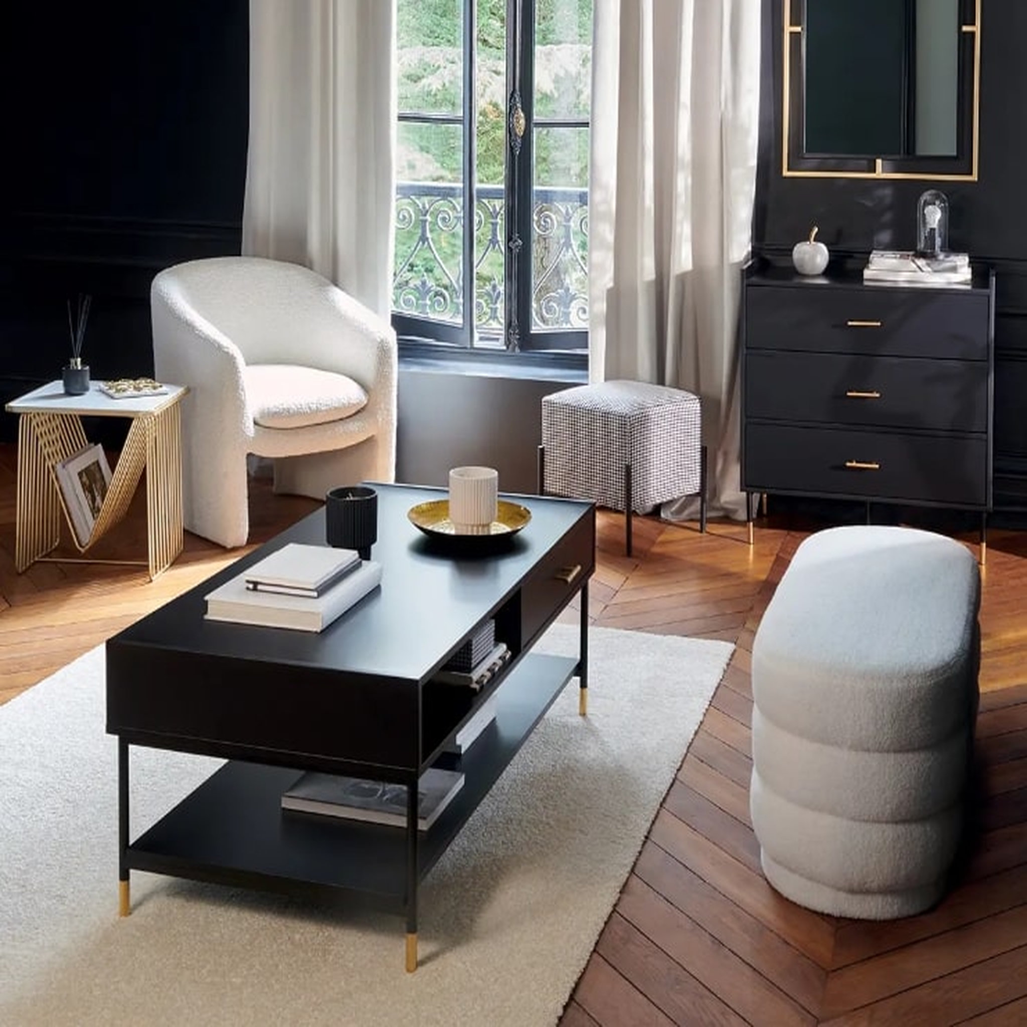 Voir la diapositive 2 : ATMOSPHERA Commode 3 tiroirs L80cm IRIS
