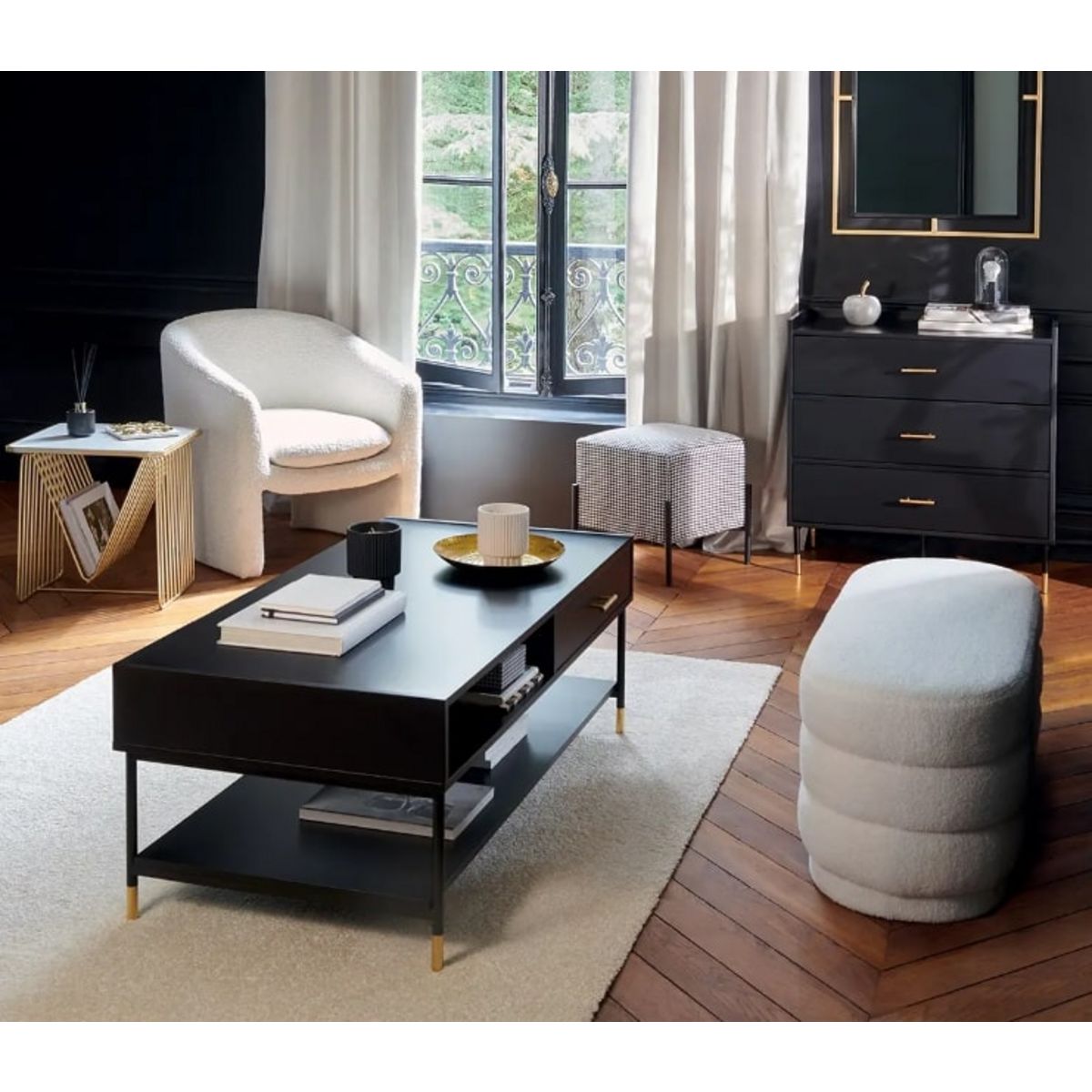 ATMOSPHERA Commode 3 tiroirs L80cm IRIS