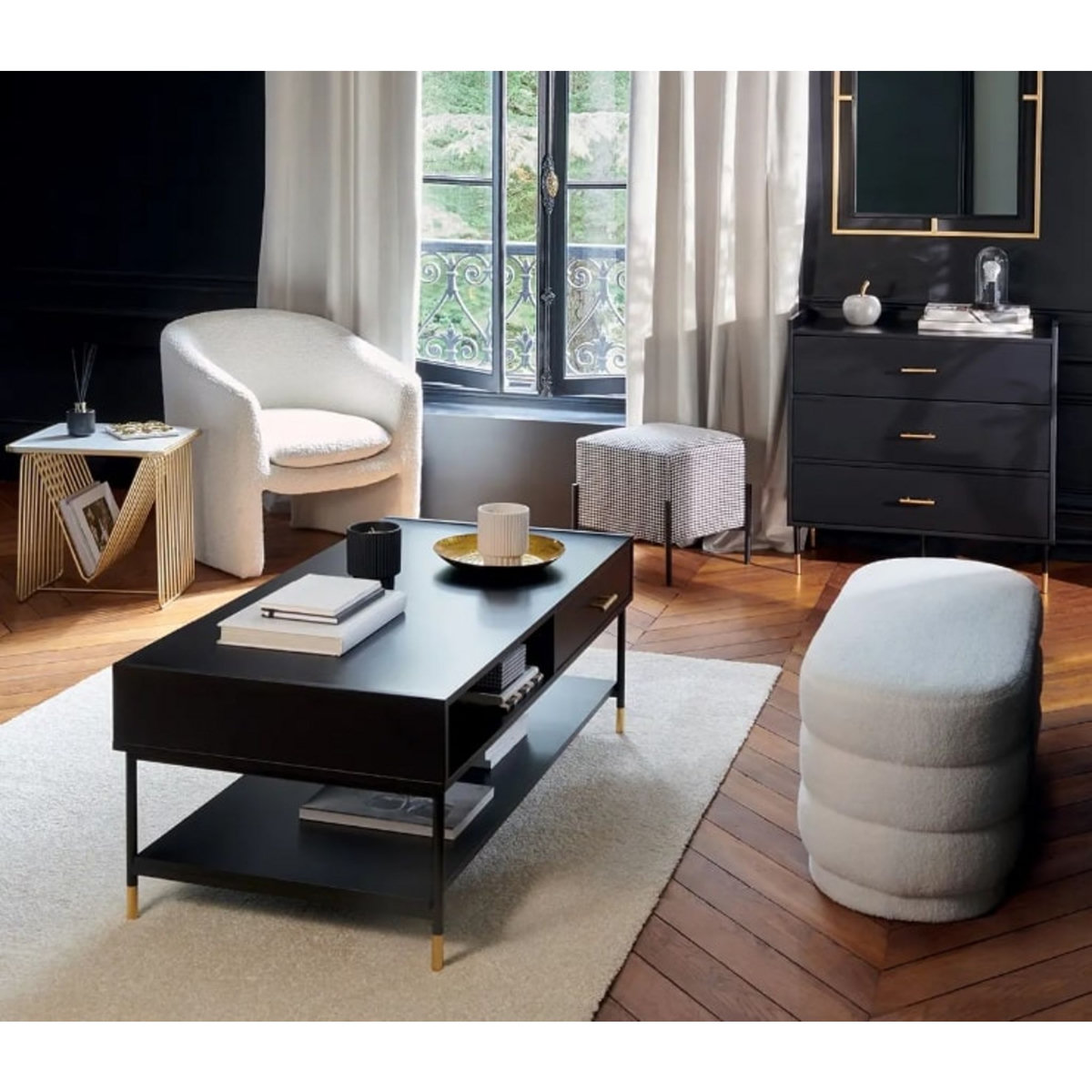 ATMOSPHERA Commode 3 tiroirs L80cm IRIS