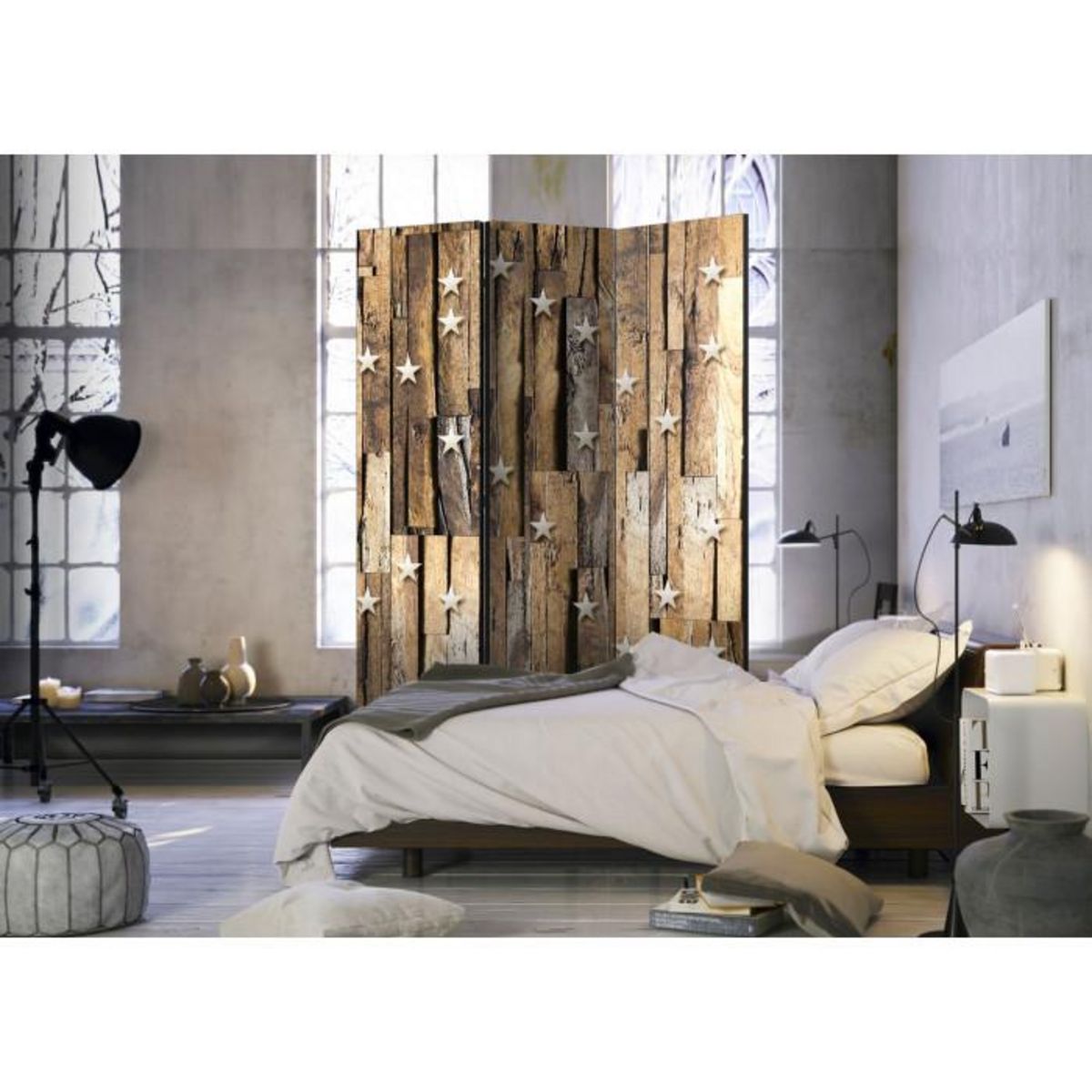 Paris Prix Paravent 3 Volets  Wooden Constellation  135x172cm