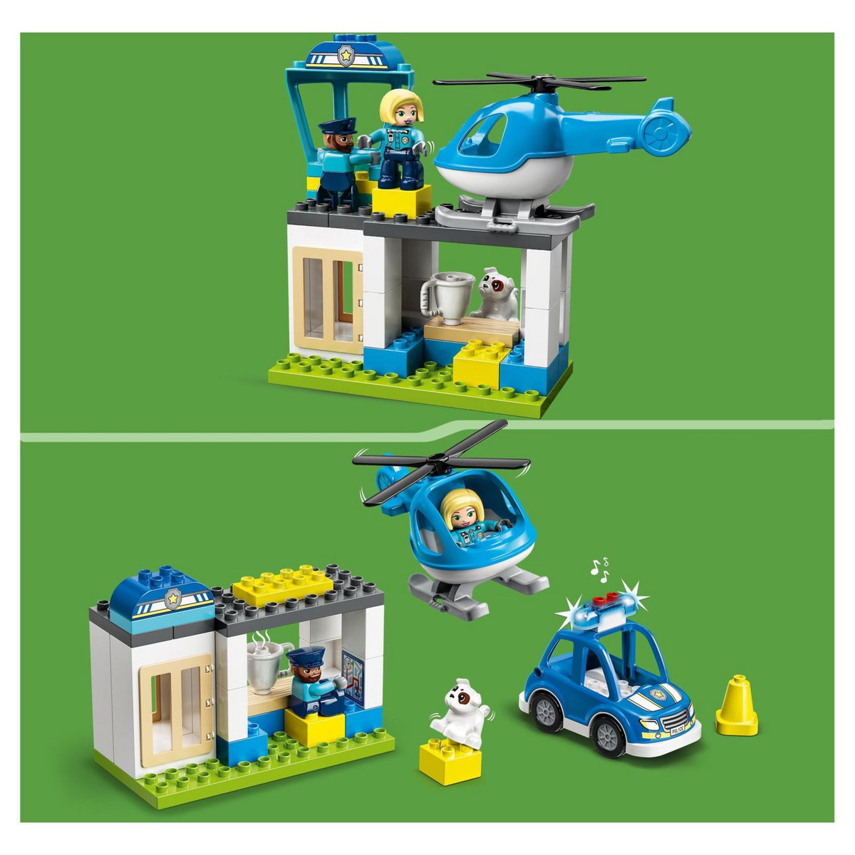LEGO DUPLO 10959 - Le Commissariat et l&rsquo;Hélicoptère de la Police, Jouet d'Éveil
