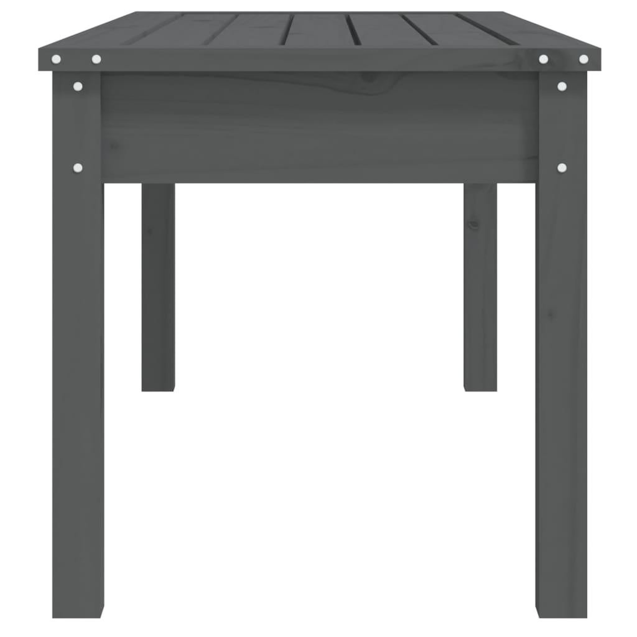 Voir la diapositive 5 : VIDAXL Banc de jardin gris 109x44x45 cm bois massif de pin