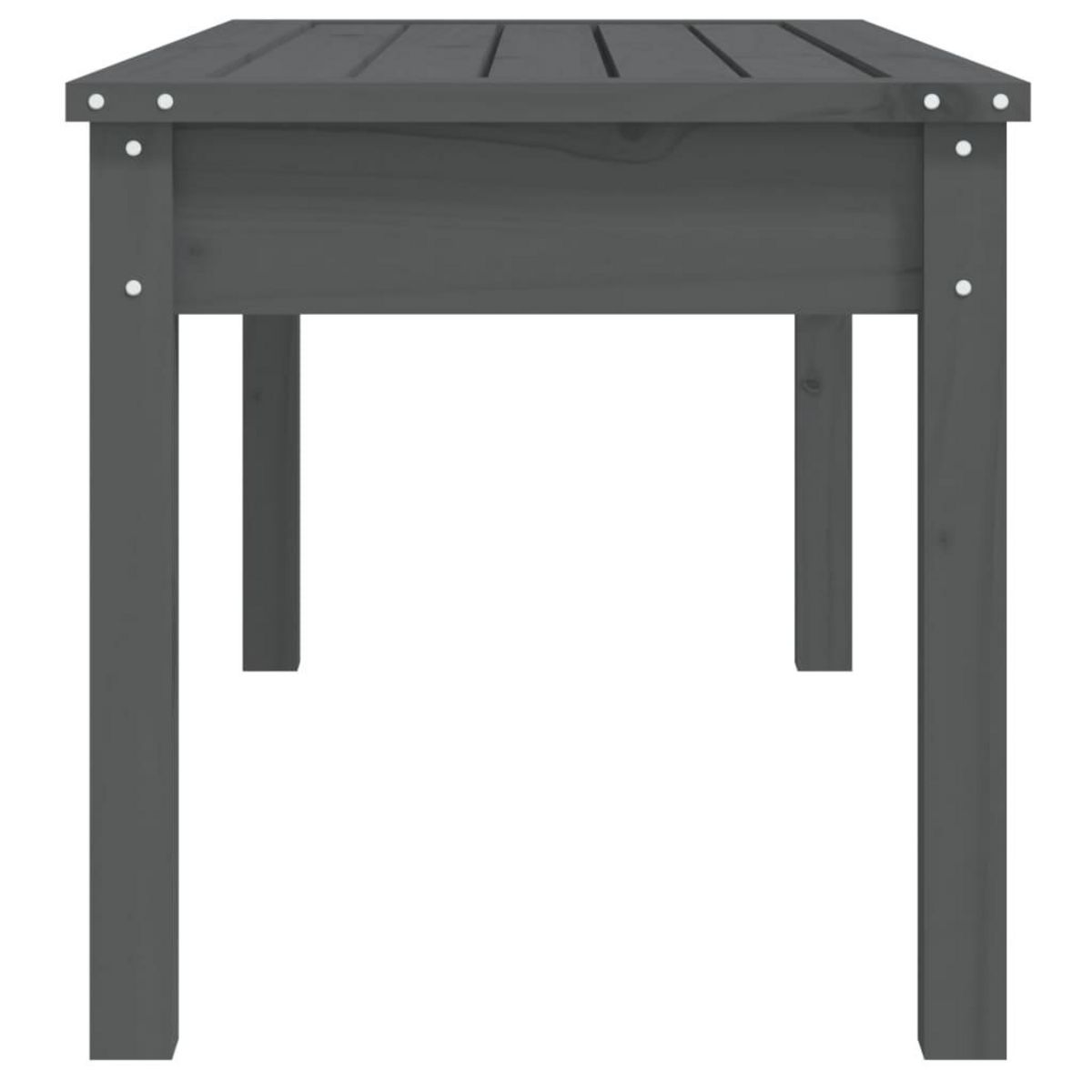 VIDAXL Banc de jardin gris 109x44x45 cm bois massif de pin