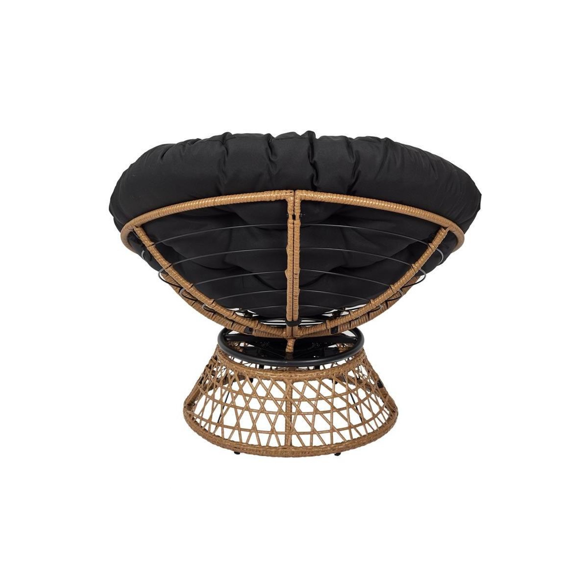 Voir la diapositive 4 : The Home Deco Factory Fauteuil design  cancun  96cm noir & naturel