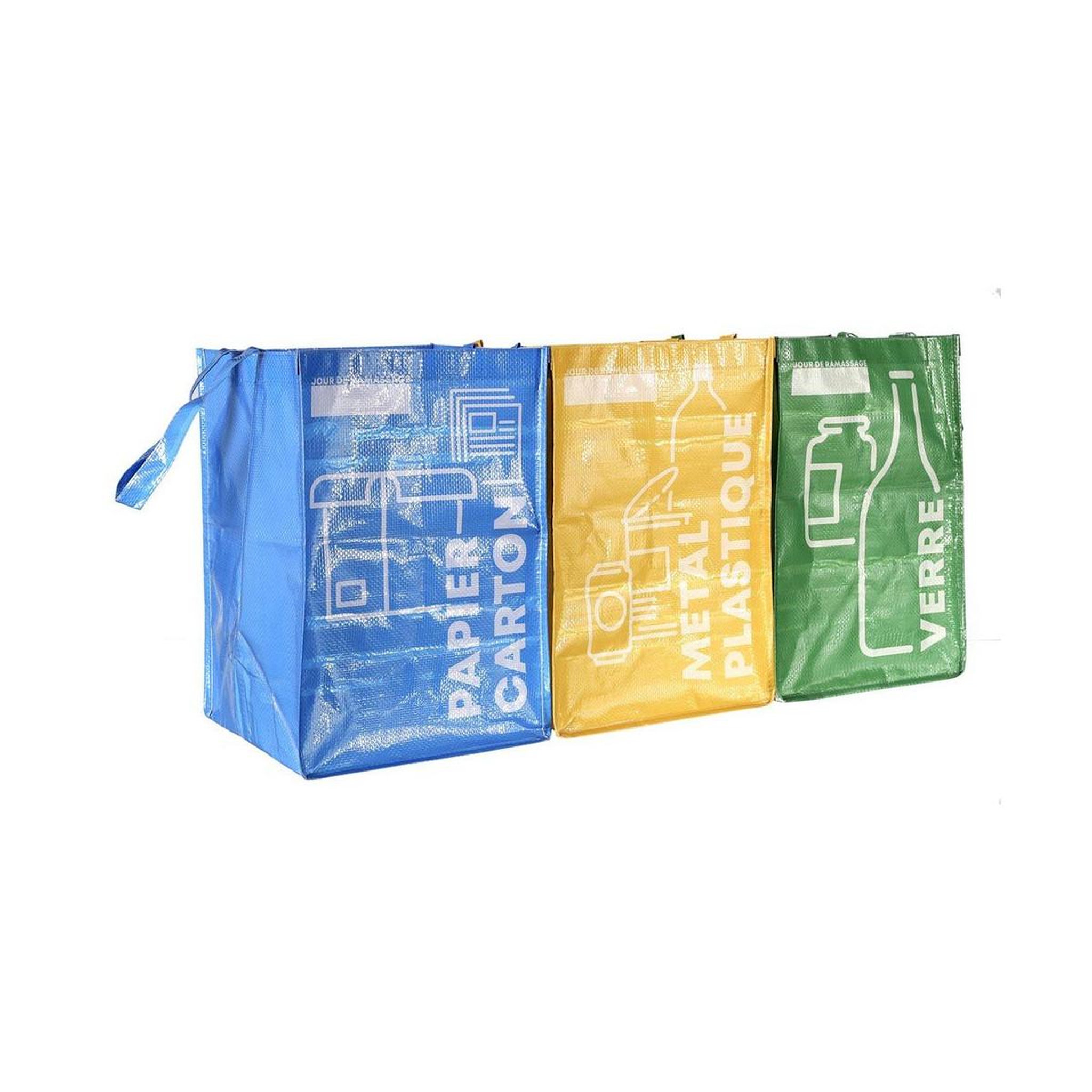 Voir la diapositive 2 : Je cherche une idee Lot de 3 sacs de tri  lavable  40cm multicolore
