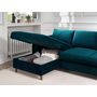 Voir la diapositive 4 : LISA DESIGN Brooke - canapé d'angle gauche - convertible avec coffre - 4 places - en velours