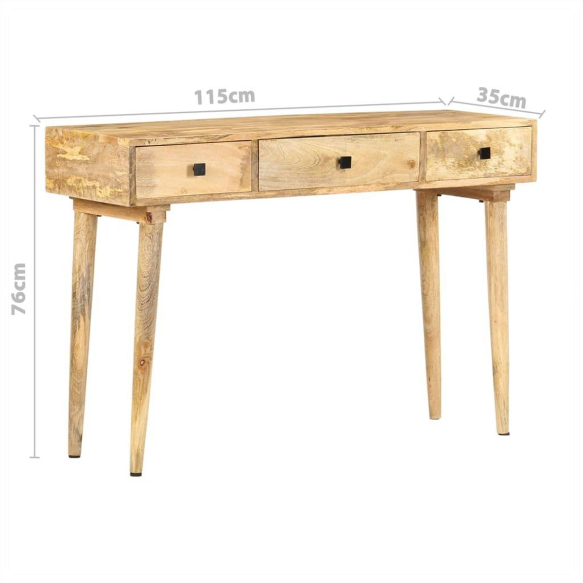 VIDAXL Table console 115x35x76 cm Bois de manguier massif