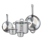 ELO Ensemble de 2 Poêles de cuisson 24 et 32 cm et 3 faitouts 12, 14 et 26 cm Elo Profi Citrin