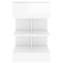 Voir la diapositive 5 : VIDAXL Table de chevet Blanc brillant 40x35x65 cm Bois d'ingenierie