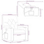 Voir la diapositive 6 : VIDAXL Fauteuil inclinable de massage Creme Similicuir