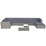 Voir la diapositive 2 : VIDAXL Salon de jardin 8 pcs avec coussins Resine tressee Gris
