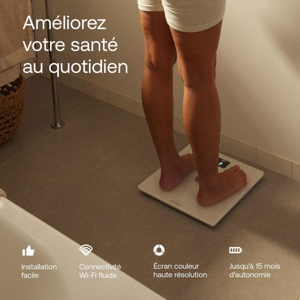 WITHINGS Pèse personne connecté Body Smart Blanc