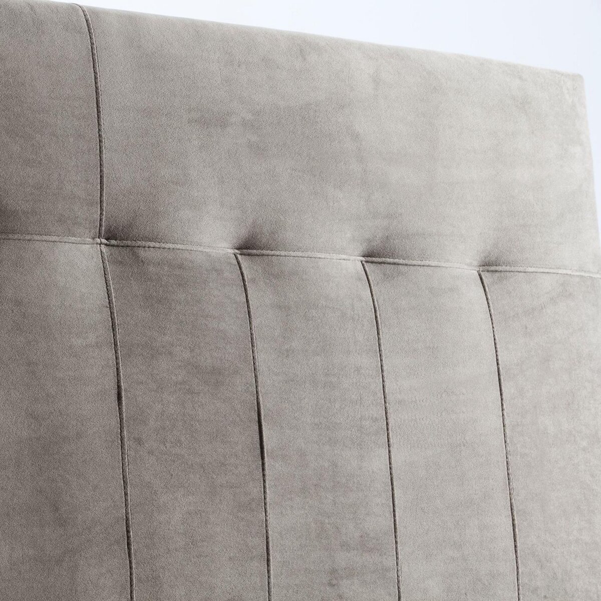 MARCKONFORT Tête de lit tapissée Napoles 160x100 cm Gris, Velours, Pieds en Bois