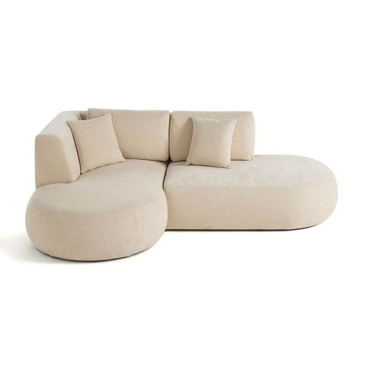 LISA DESIGN Santorini - canapé modulable d'angle gauche - 4 places - en tissu texturé