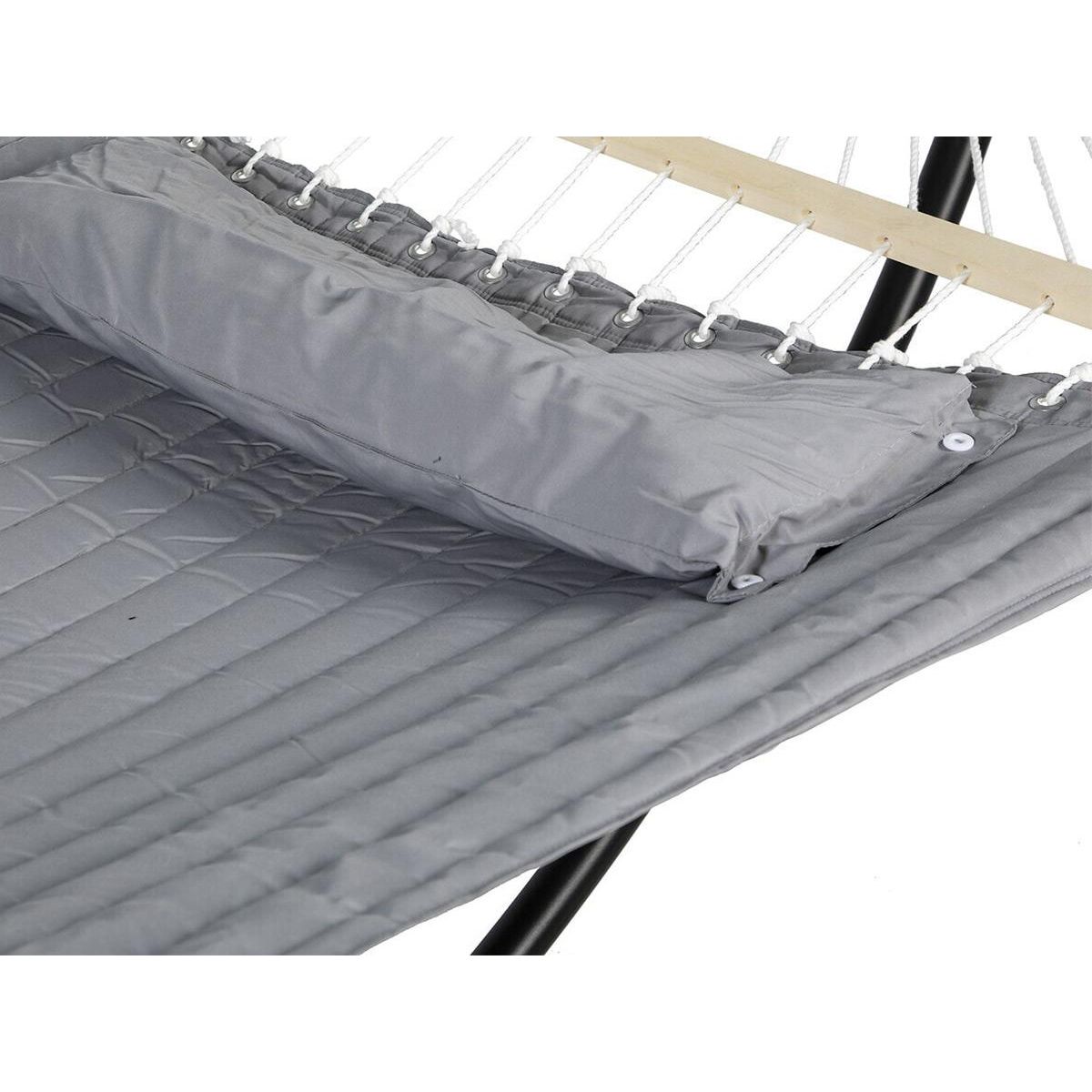 HESPERIDE Toile de hamac matelassé gris perle Akio - Hespéride