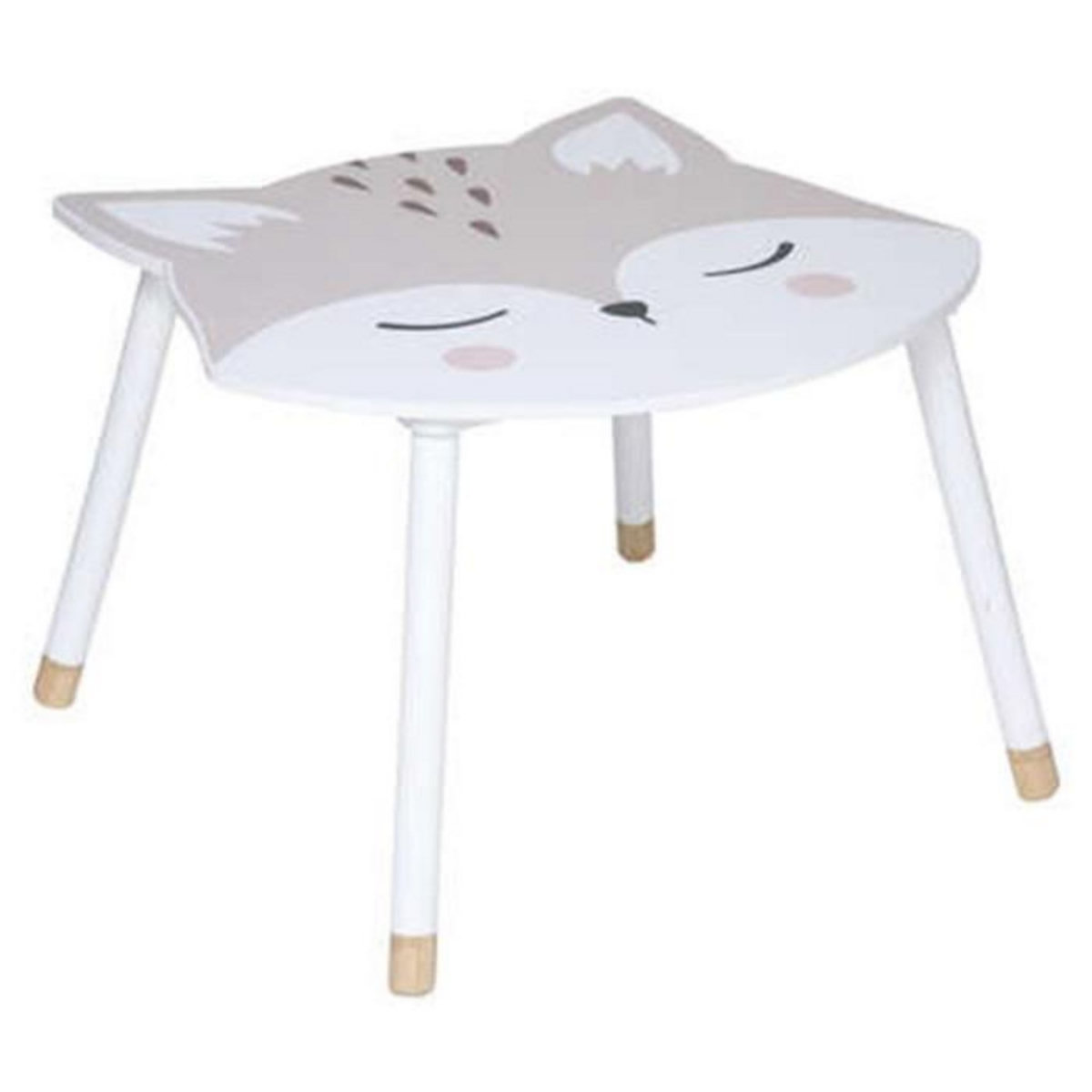 Atmosphera Kids Table Enfant Renard  Douceur  64cm Blanc