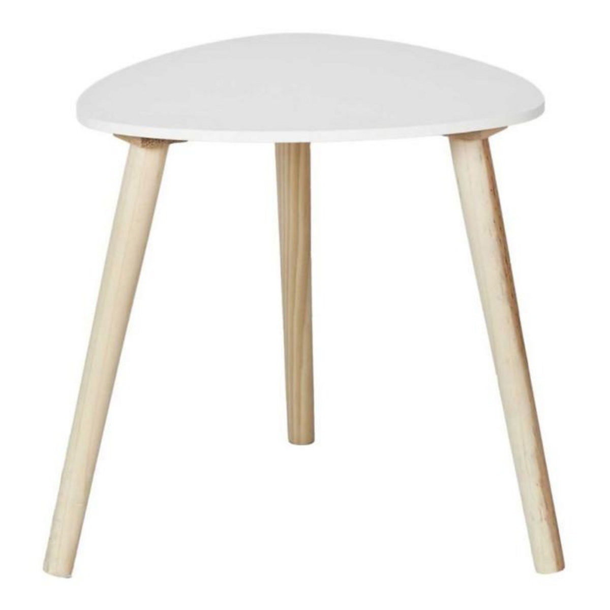 Paris Prix Table d'Appoint Scandinave  Shelly  38cm Blanc & Naturel