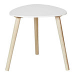 Paris Prix Table d'Appoint Scandinave  Shelly  38cm Blanc & Naturel