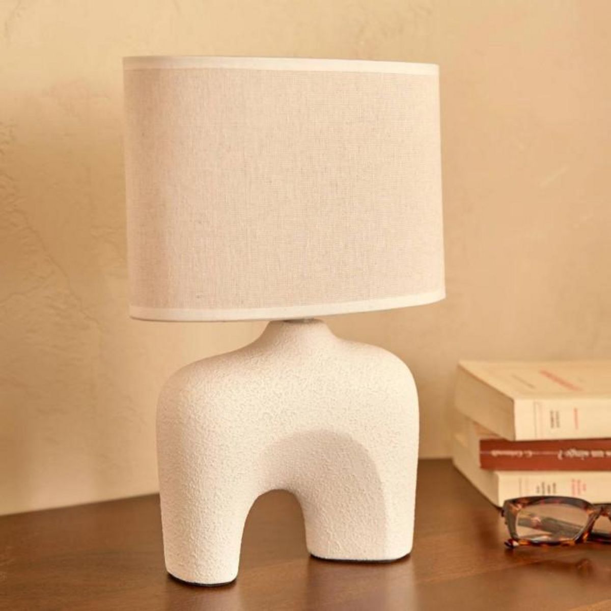 ATMOSPHERA Lampe à Poser en Céramique  Gaby  31cm Blanc