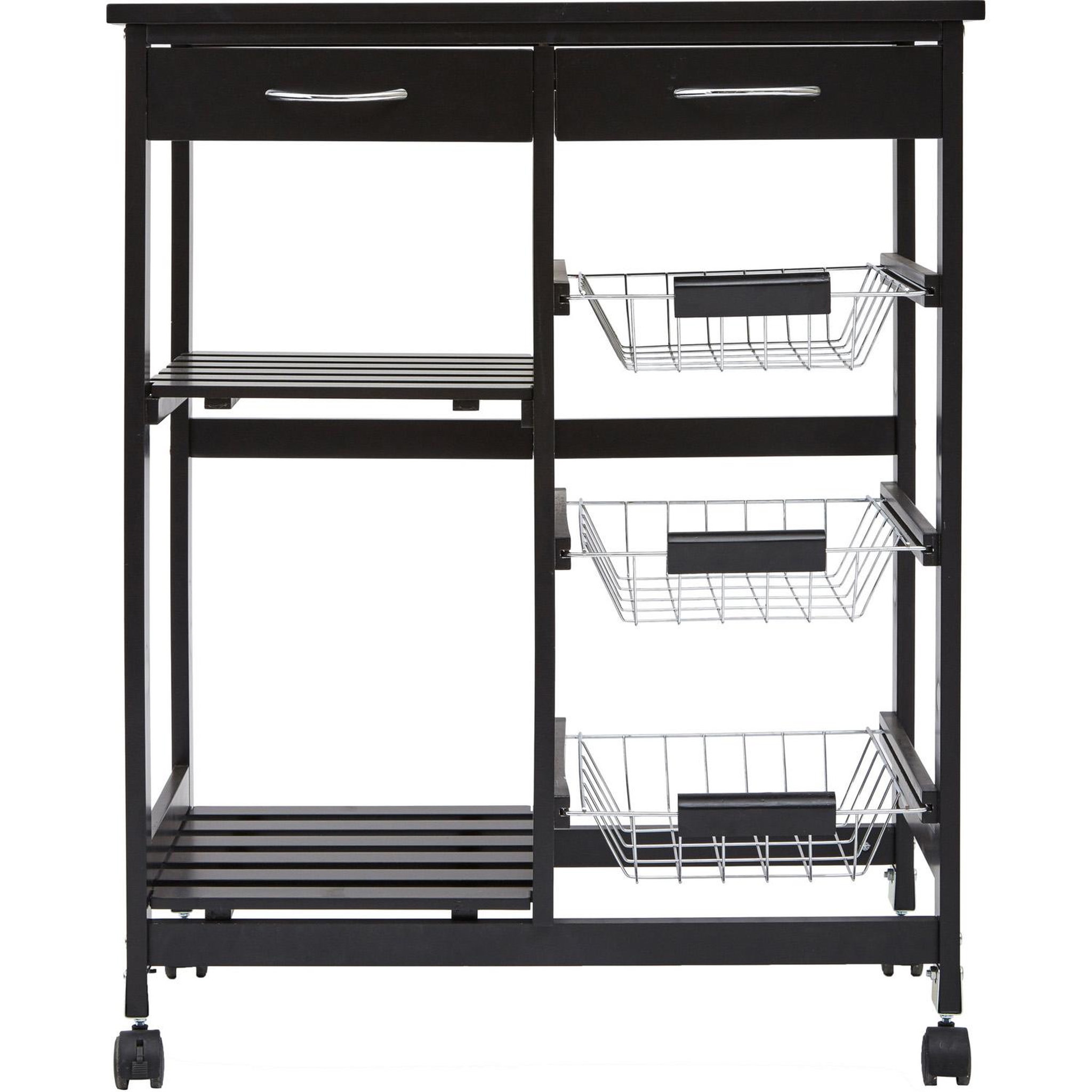 Voir la diapositive 2 : ATMOSPHERA Desserte de cuisine gustaf - h. 61 cm - noir