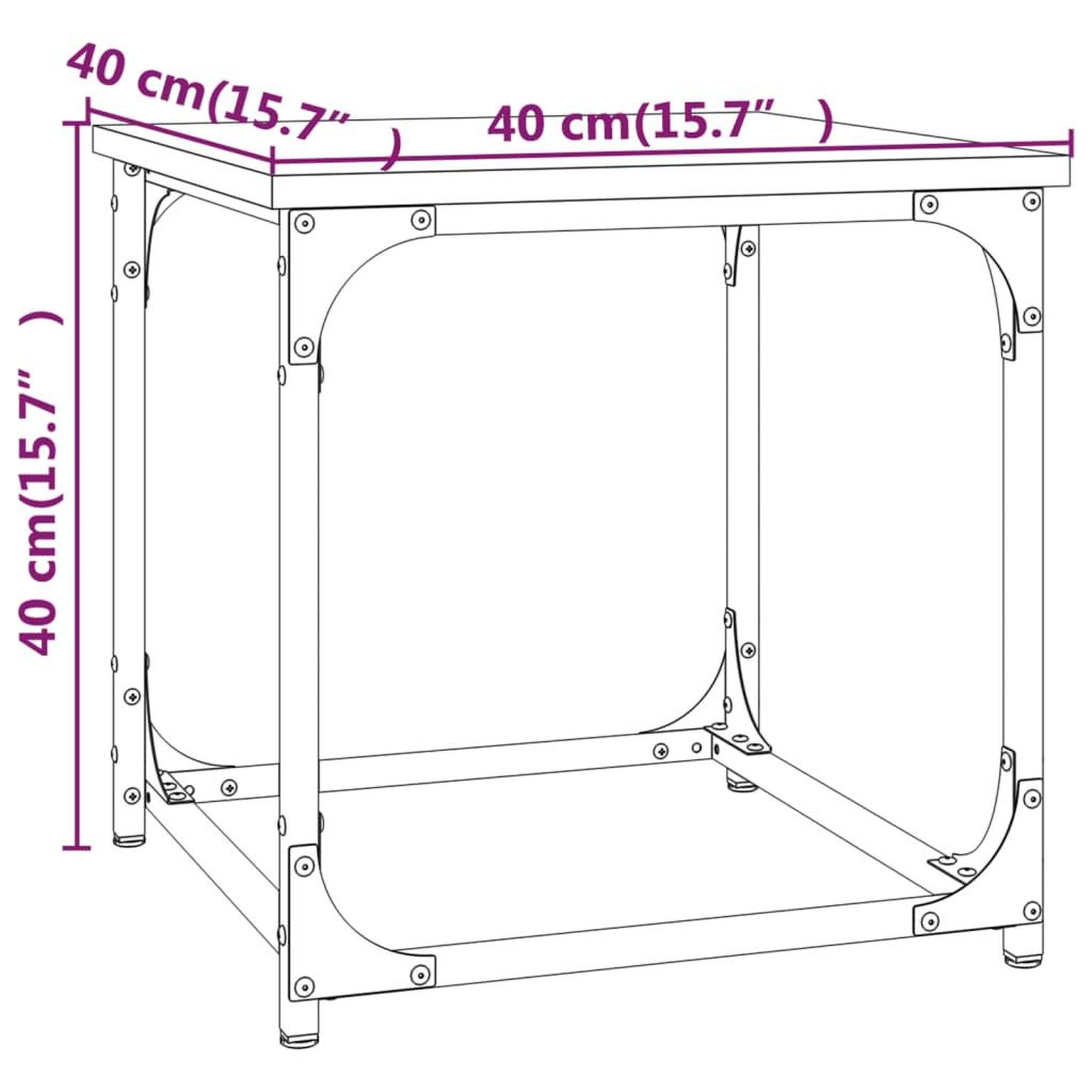 Voir la diapositive 6 : VIDAXL Table d'appoint Chene sonoma 40x40x40 cm Bois d'ingenierie