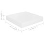 Voir la diapositive 6 : VIDAXL Etagere murale flottante 2 pcs Blanc brillant 23x23,5x3,8cm MDF
