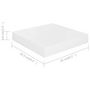 Voir la diapositive 6 : VIDAXL Etagere murale flottante 2 pcs Blanc brillant 23x23,5x3,8cm MDF