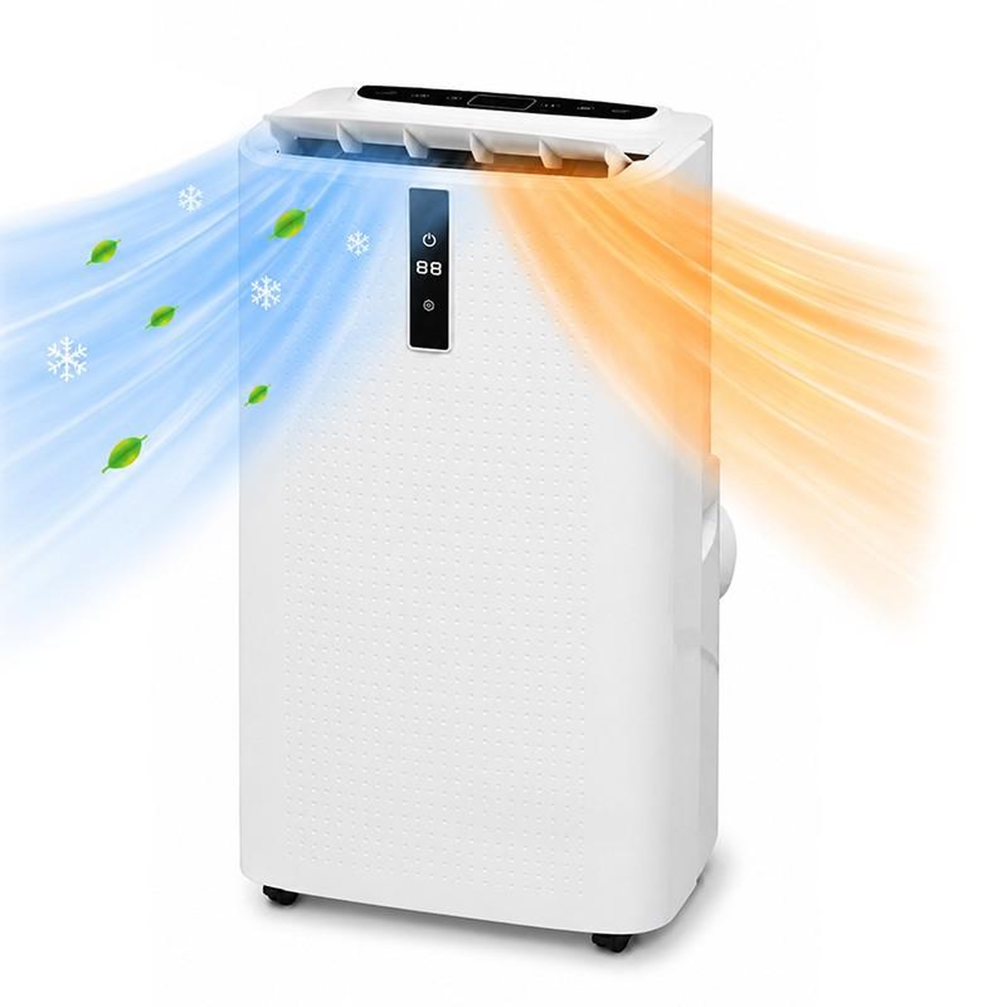 Voir la diapositive 4 : F&F Climatiseur mobile 4 en 1 - 12 000 btu - chauffage - déshumidificateur