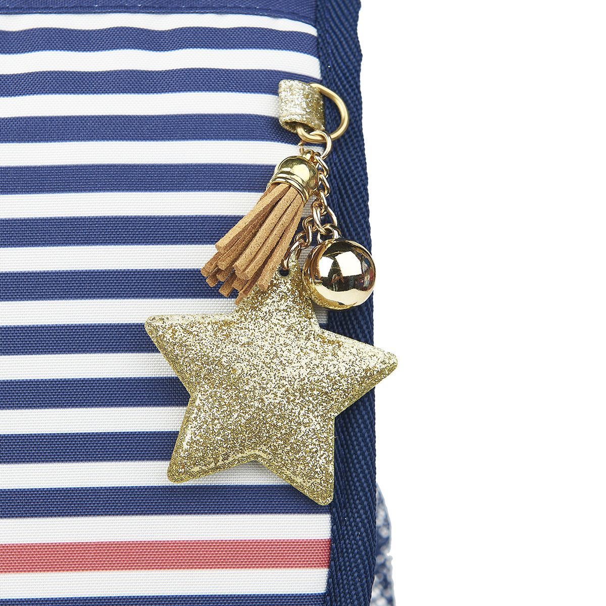 AUCHAN Cartable 38 cm CP/CE1/CE2 bleu à rayures Paris