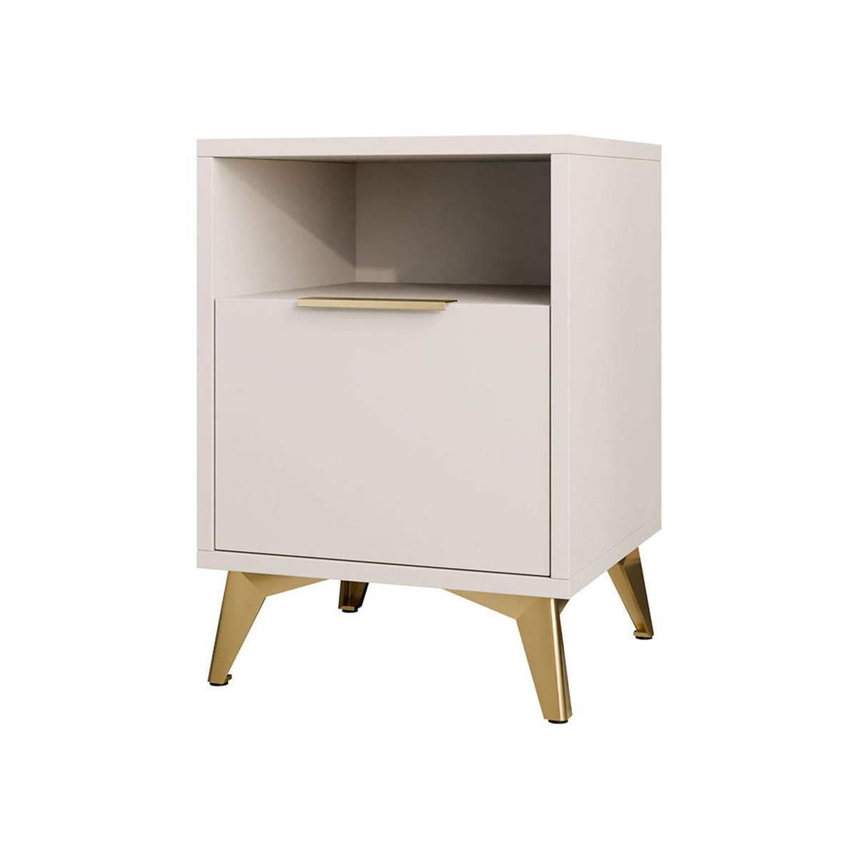 BEST MOBILIER Boccioni - table de chevet - beige - 44 cm